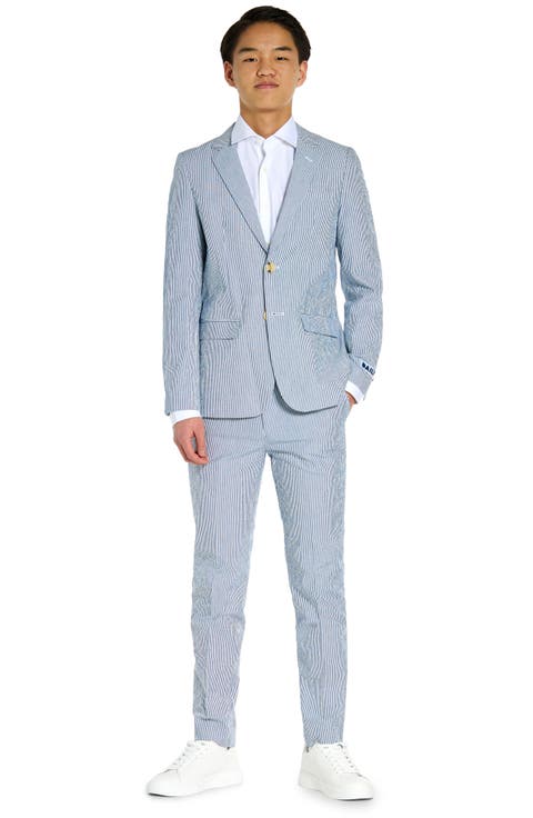 Kids' Seersucker Two-Piece Suit (Big Boy)