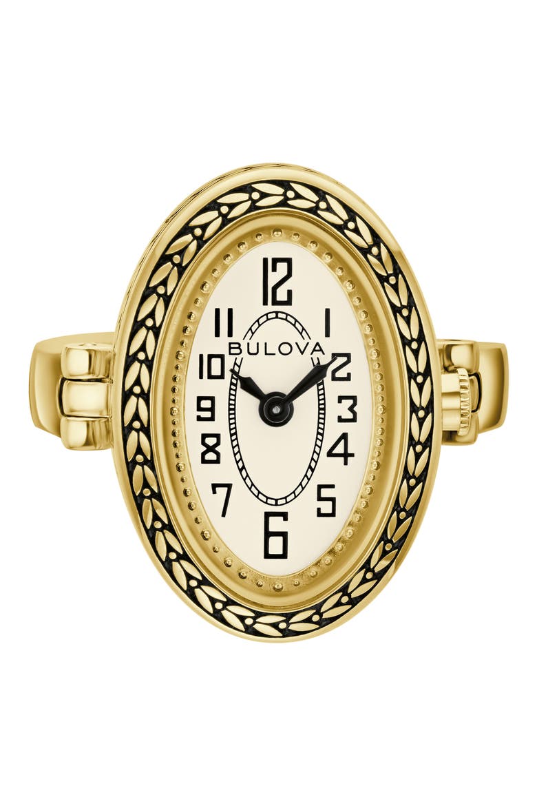 Archive Series Art Deco Ring Watch, 17mm x 24mm, Main, color, GOLD-TONE