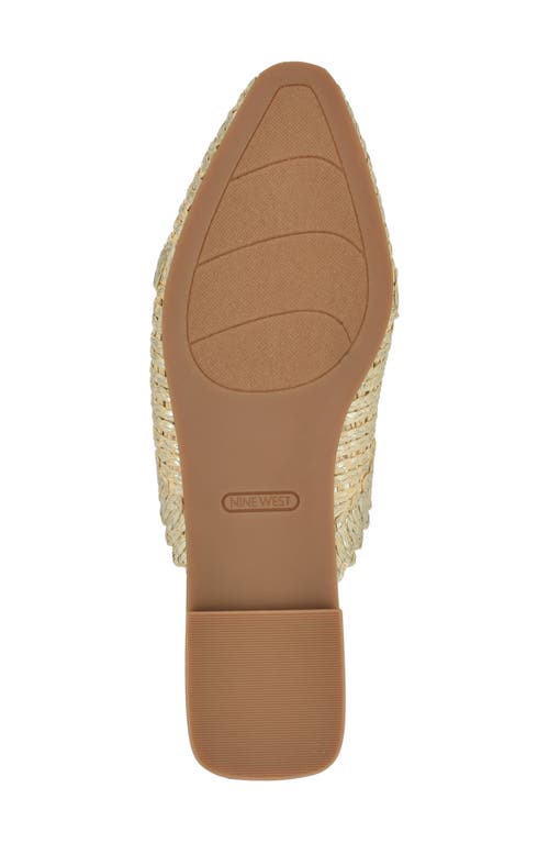 Nine West Canoli Raffia Mule In Platino