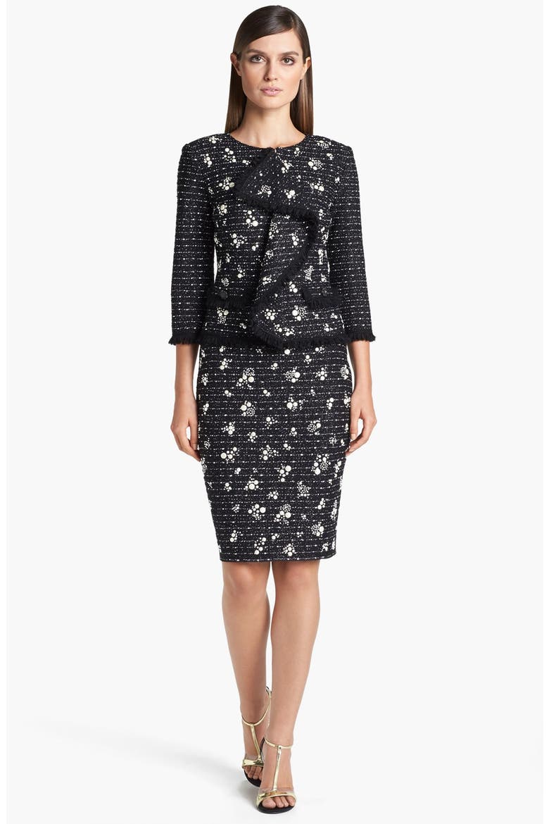 Embellished Dash Tweed Jacket, Alternate, color, CAVIAR MULTI