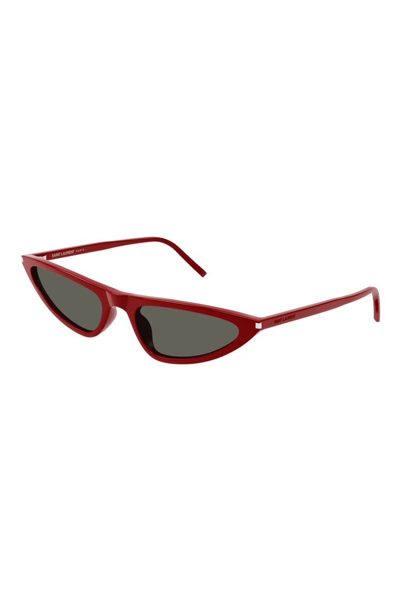 55mm Cat Eye Sunglasses, Alternate, color, RED