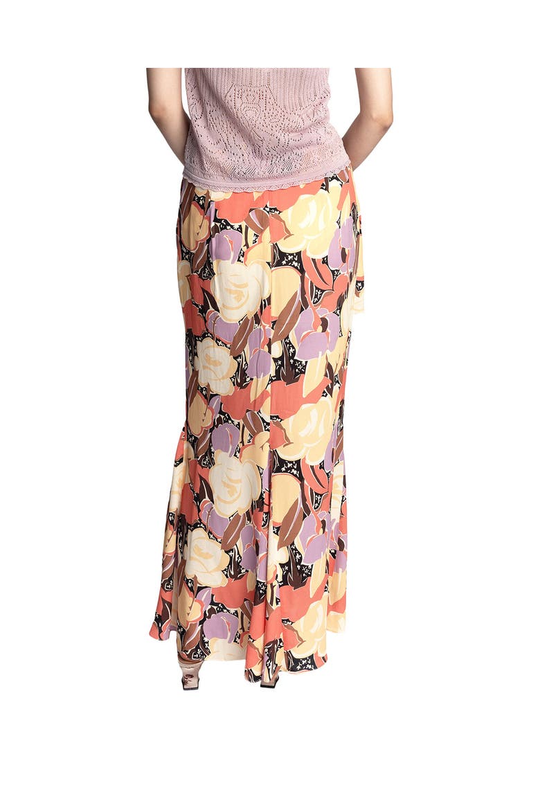Desert Bloom Crepe Skirt, Alternate, color, SUNSET MULTI