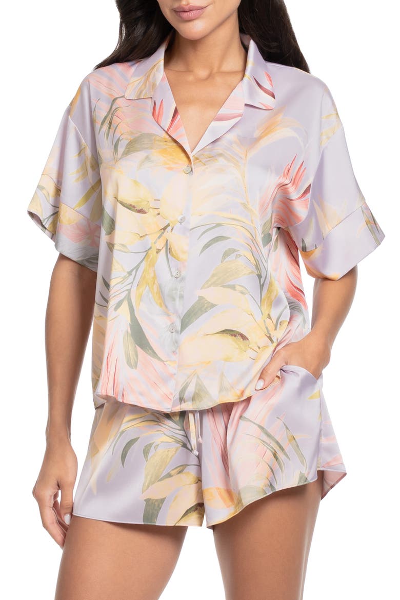 Satin Short Pajamas, Main, color, PURPLE