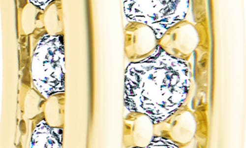Sterling Forever Rachel Cubic Zirconia Micro Hoop Earrings In Gold