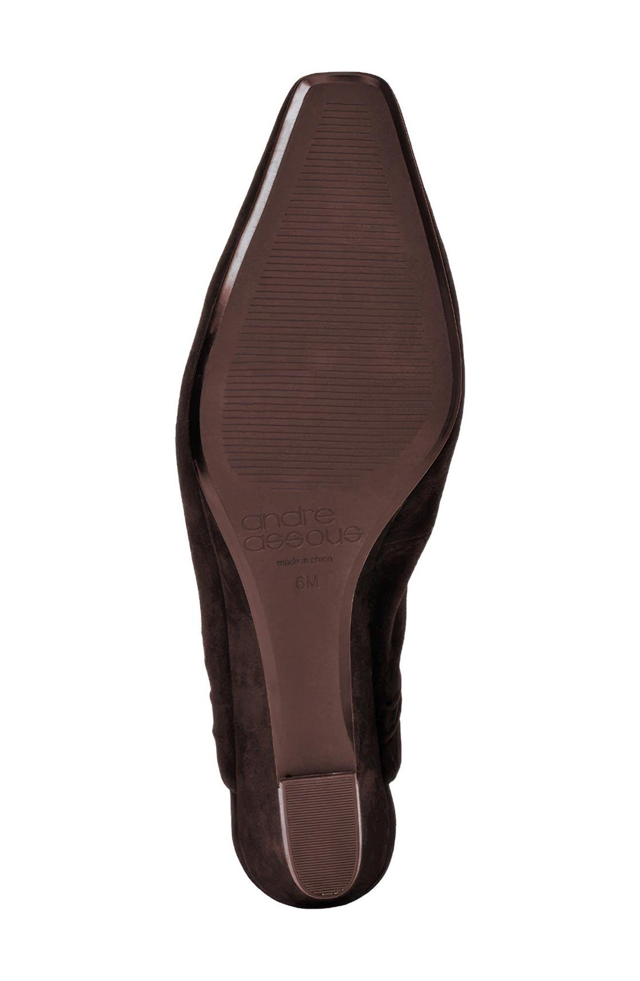 Odeya Slingback Pointed Toe Wedge Pump, Alternate, color, DARK BROWN SUEDE