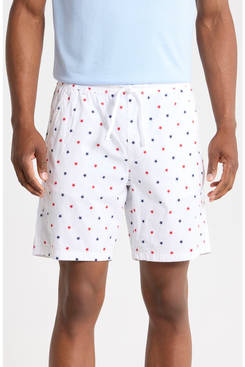 Americana Pull-On Shorts, Main, color, WHITE