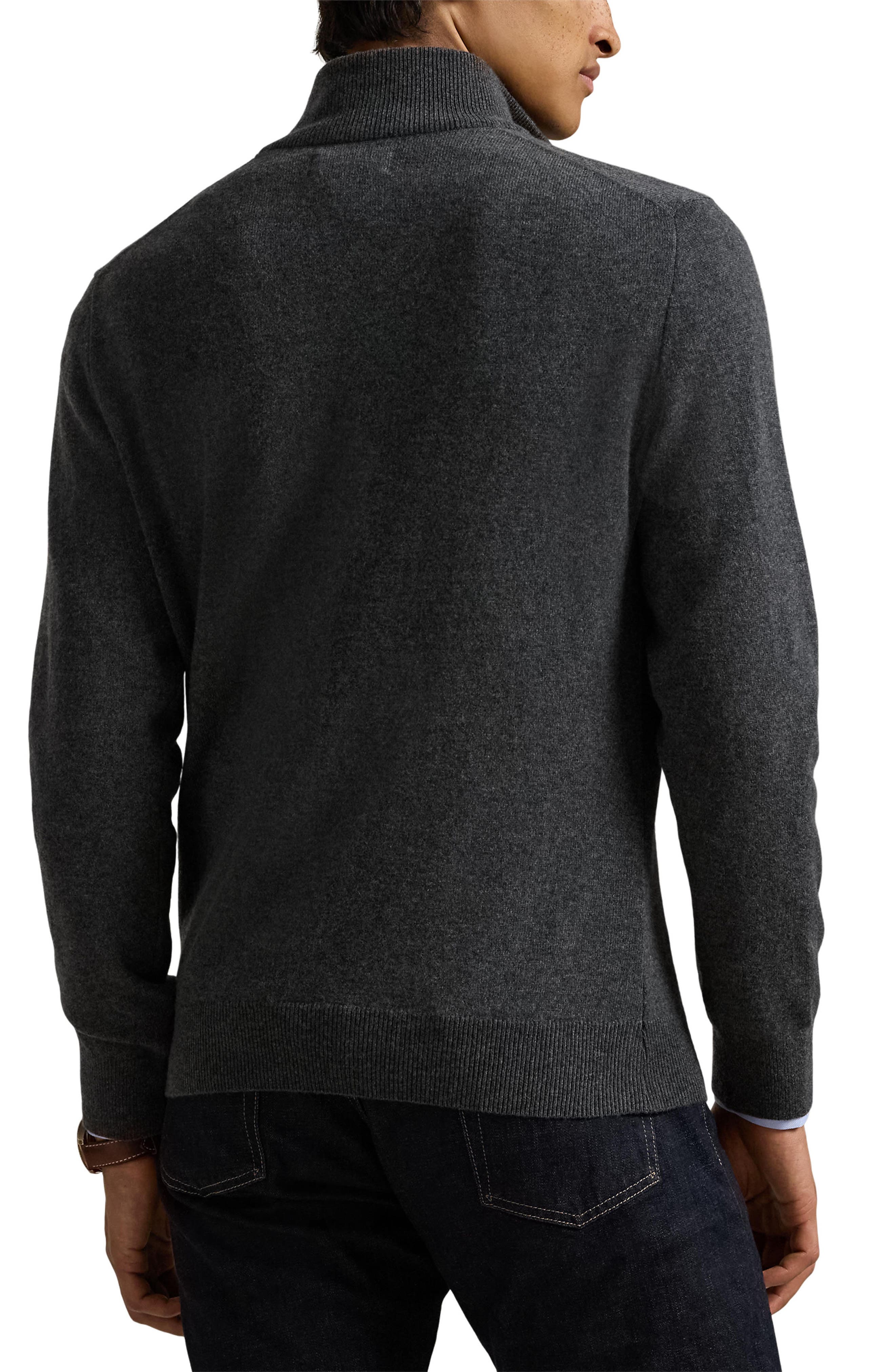 Polo Ralph Lauren Regular Fit Wool Quarter Zip Sweater (Men