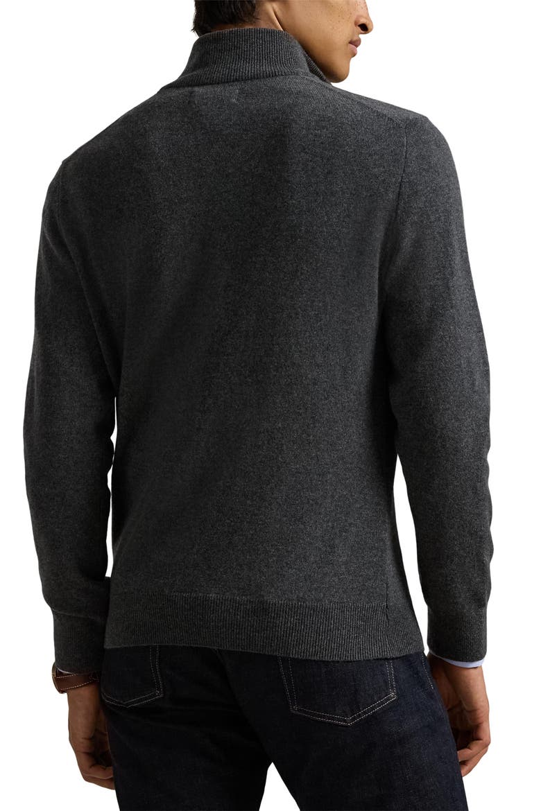 Regular Fit Wool Quarter Zip Sweater, Alternate, color, GREY HTR