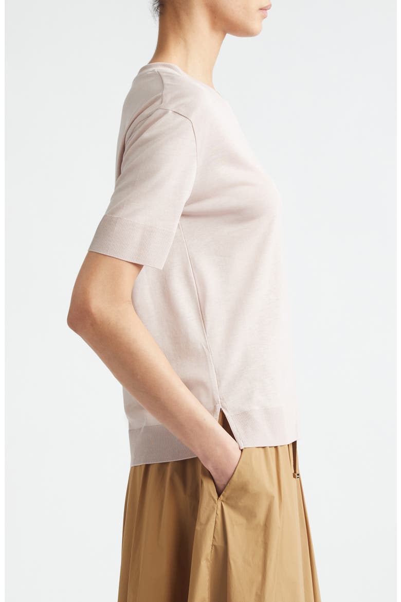Glam Knit Crewneck T-Shirt, Alternate, color, 4035 BLUSH