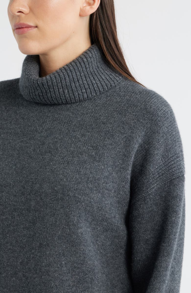 Nordstrom Wool & Cashmere Turtleneck Sweater, Alternate, color, Grey Onyx Heather