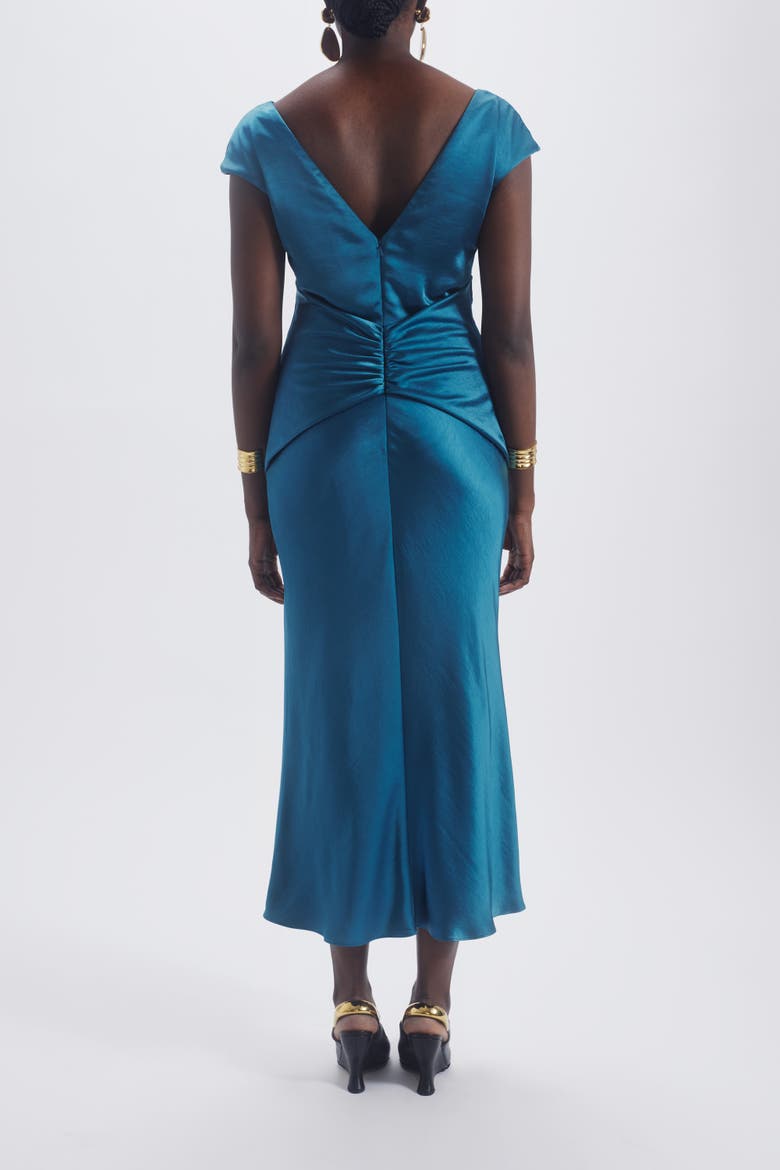 Cowl Twist Knot Dress, Alternate, color, Ocean
