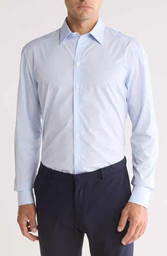 Armani Collezioni Pinstripe Cotton Twill Dress Shirt