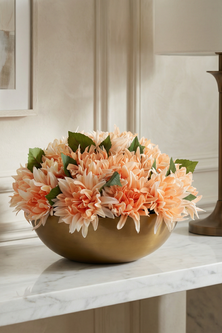 Livia RealTouch Dahlia Arrangement, Alternate, color, Peach