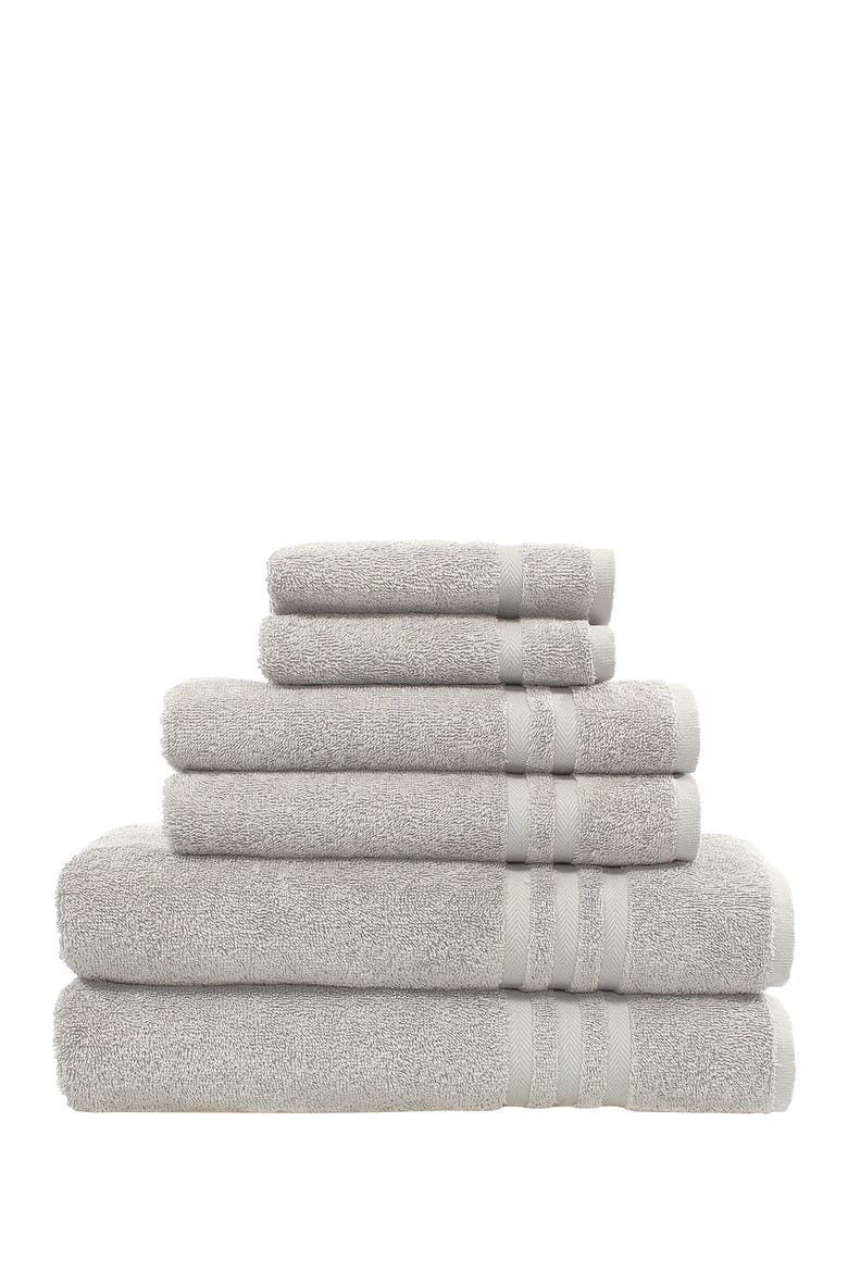 Denzi 6-Piece Towel Set - Grey, Main, color, GREY