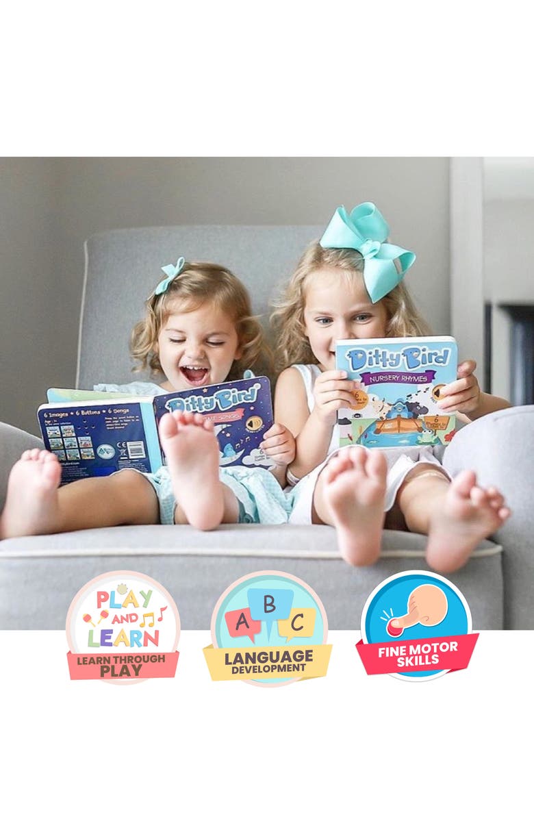 Ditty Bird Nursery Rhymes Interactive Musical Sound Book, Alternate, color, Blue