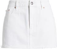 PacSun Lorna Raw Hem Denim Miniskirt