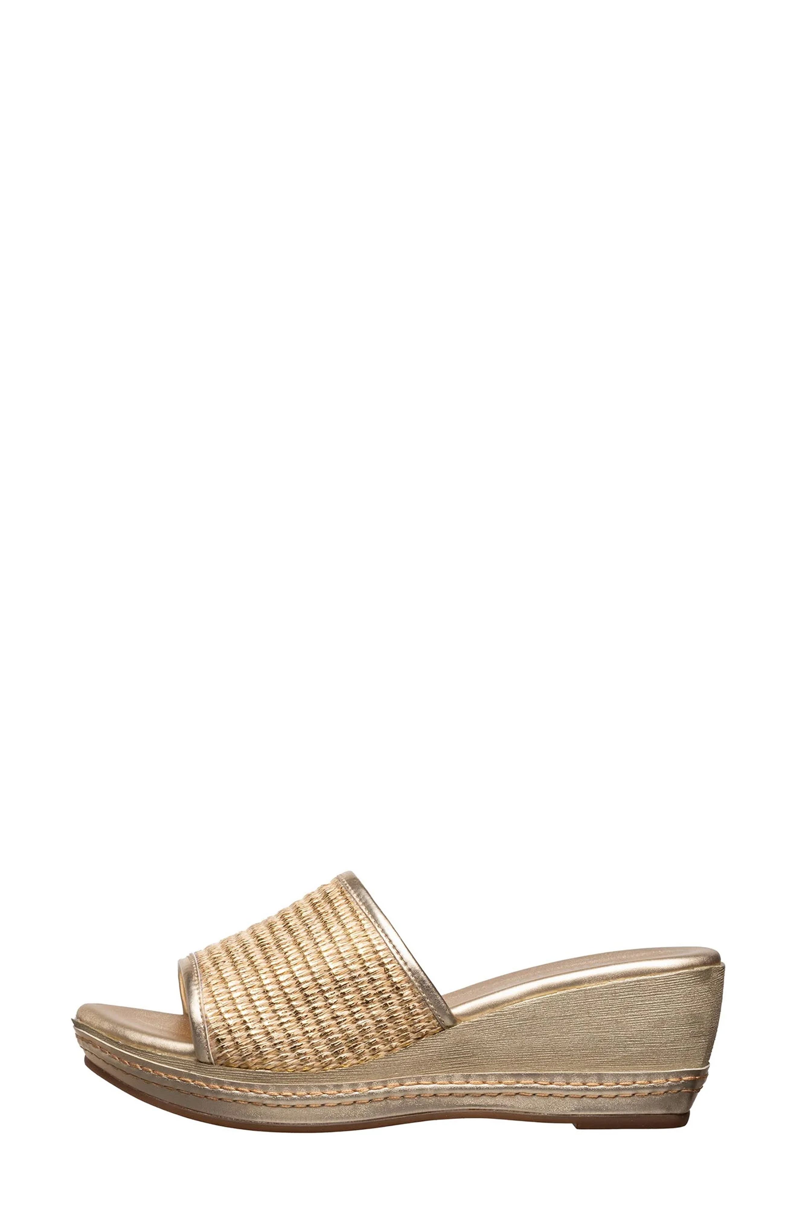 ANTELOPE Donni Platform Wedge Sandal, Alternate, color, Gold