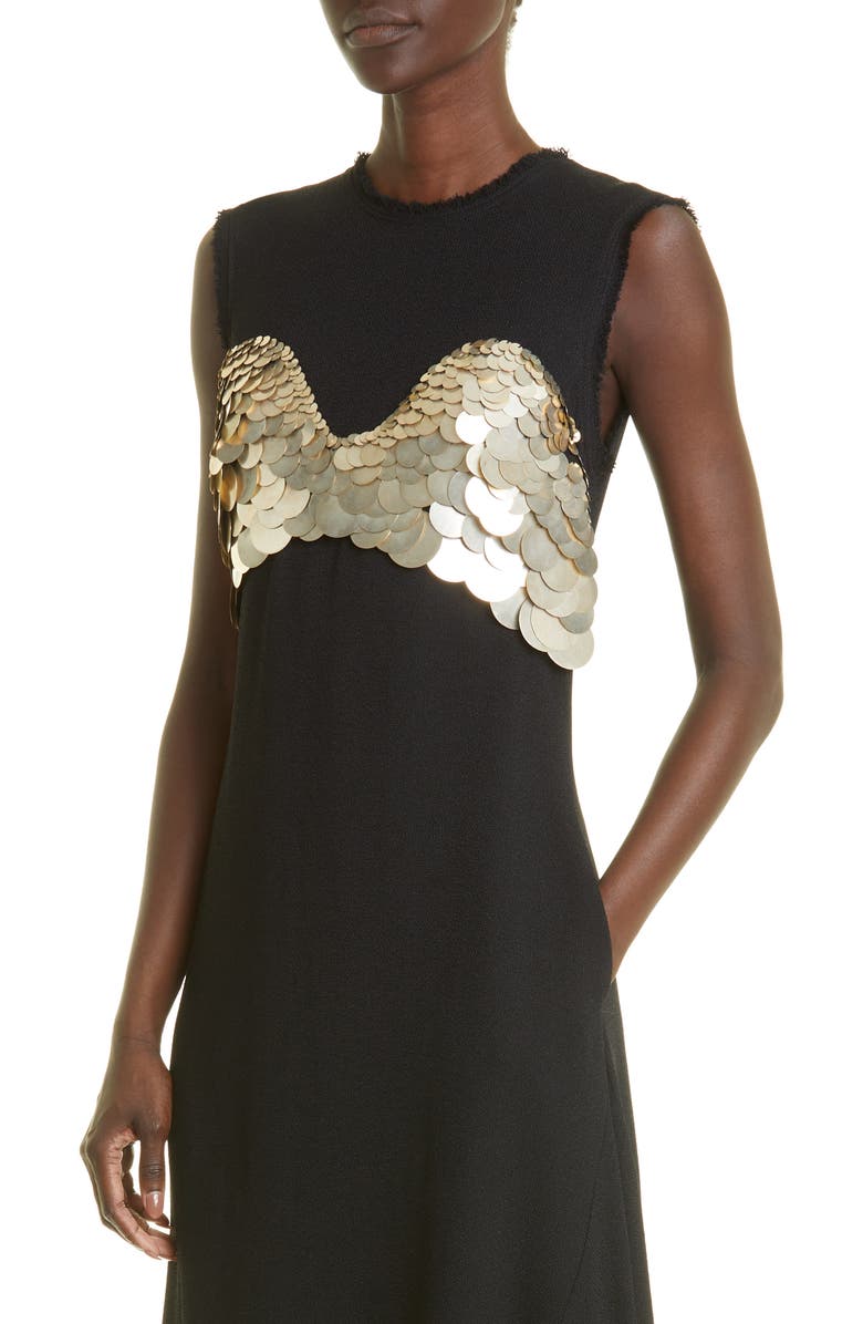 Altuzarra Neres Paillette Crepe Midi Dress, Alternate, color, 