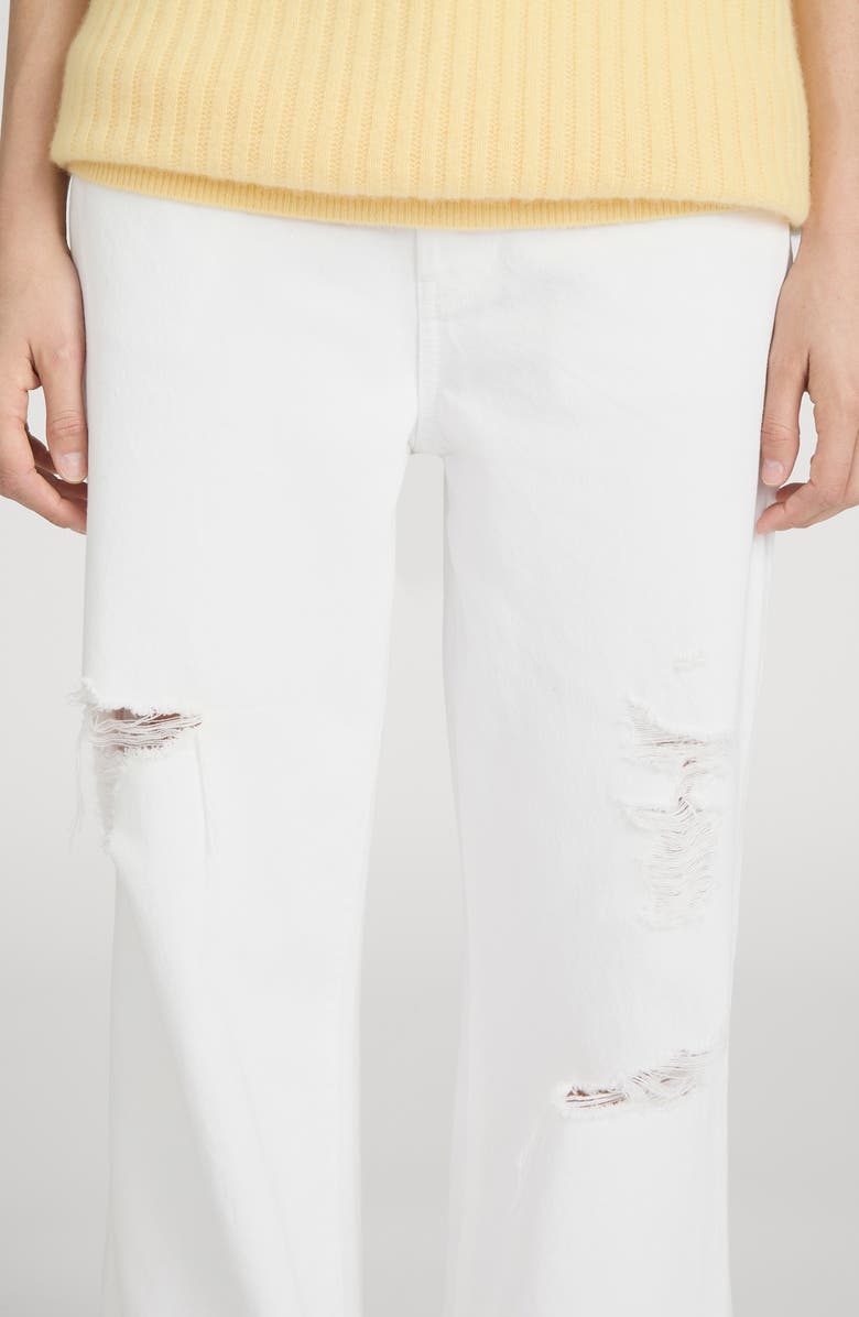 FRAME The Pixie Loose Ripped Wide Leg Jeans, Alternate, color, White Destruct