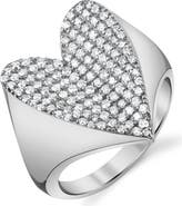 Sheryl Lowe Diamond Folded Heart Ring