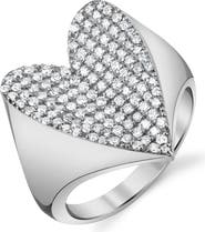Sheryl Lowe Diamond Folded Heart Ring