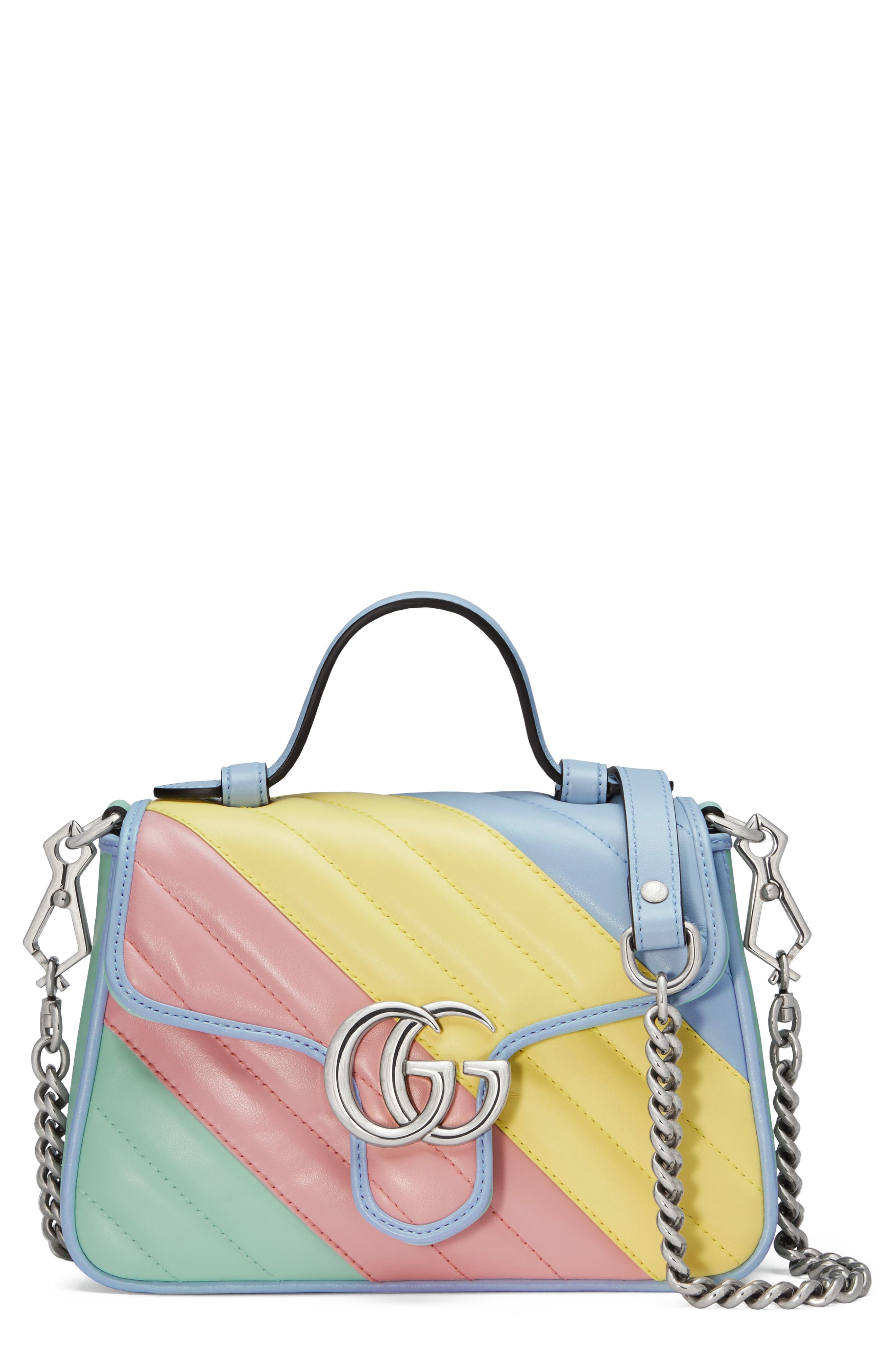 Gucci Small GG 2.0 Matelassé Leather Top Handle Bag, Main, color, 