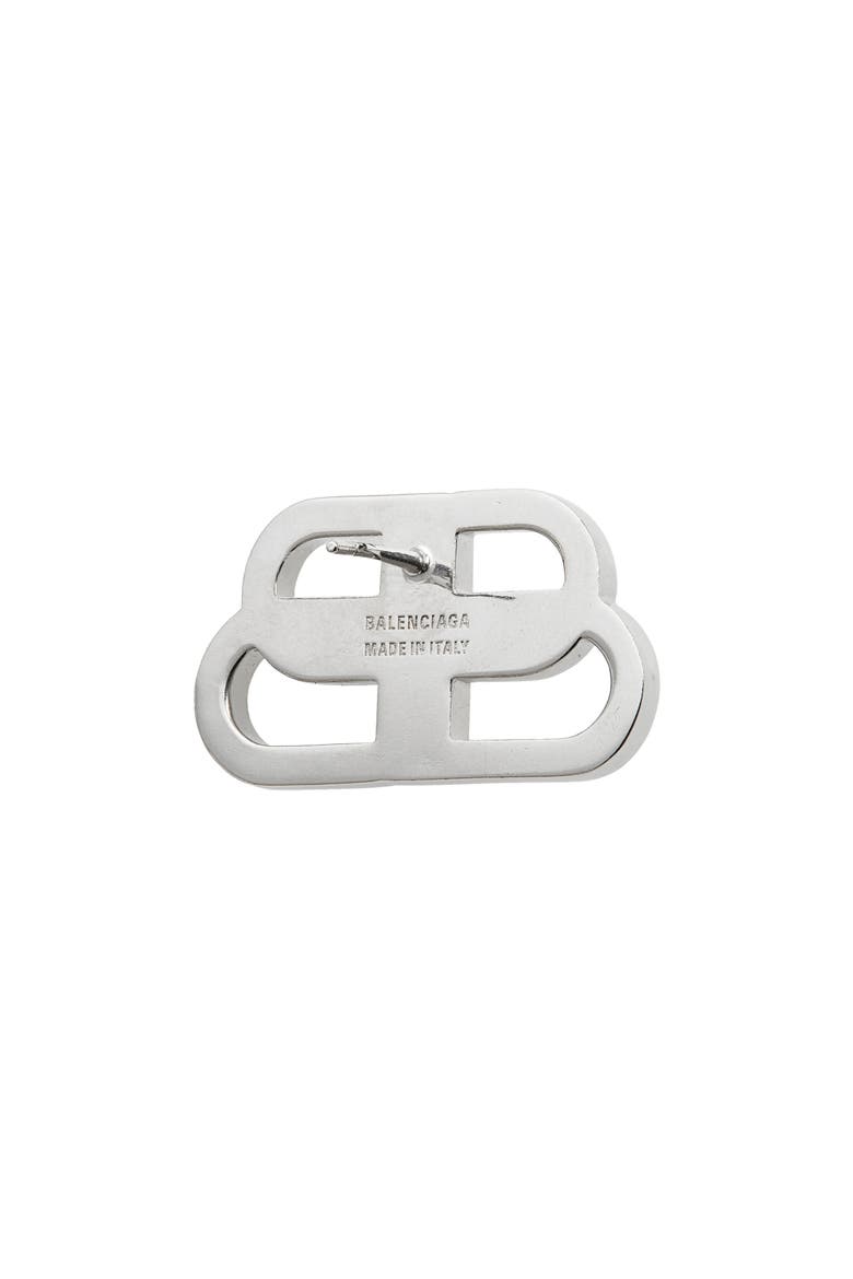 BB Logo Stud Earrings, Alternate, color, SILVER