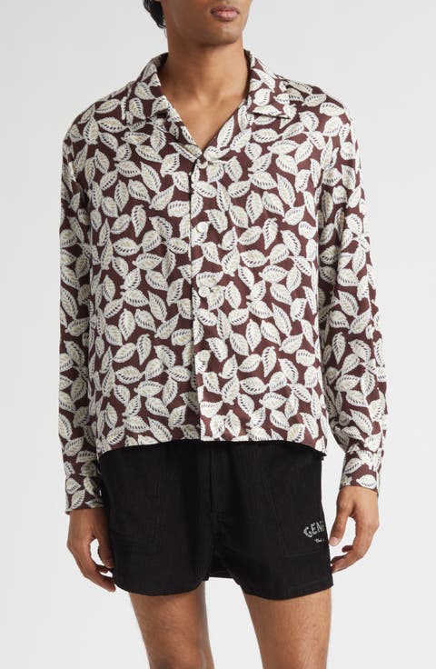 Paper Birch Print Camp Shirt