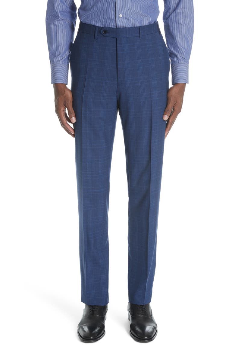Siena Classic Fit Plaid Wool Suit, Alternate, color, BRIGHT BLUE