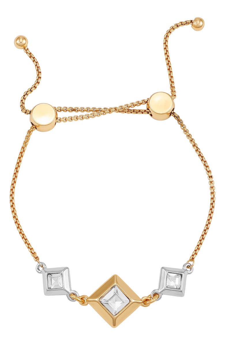 Vince Camuto Two-Tone Crystal Slider Bracelet, Alternate, color, Two-Tone