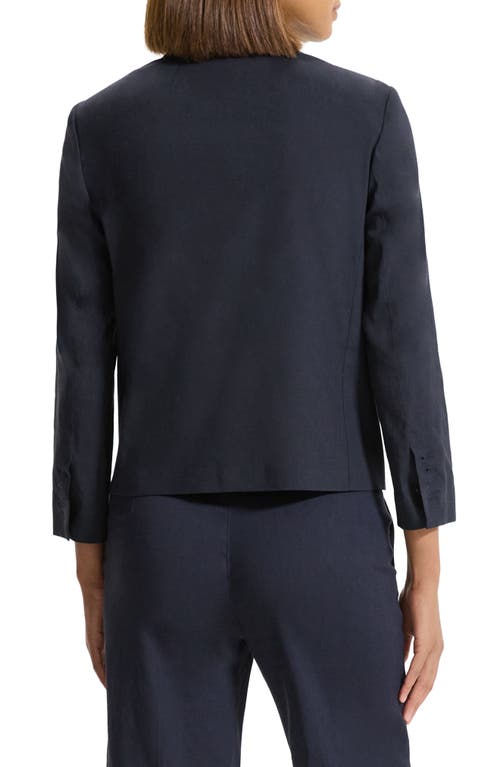 THEORY THEORY GOOD SHRUNKEN LINEN BLEND BLAZER