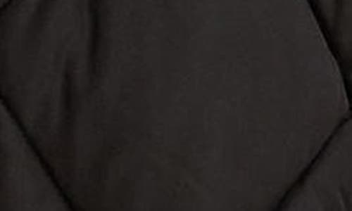 Ralph Lauren Lauren Diamond Puffer Coat With Faux Shearling Lining In Black