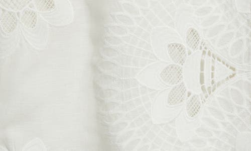 Elie Tahari The Romy Embroidered Eyelet Linen Blend Button-up Shirt