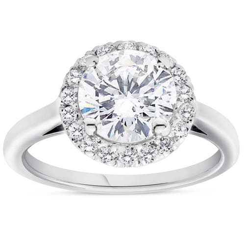 Bliss Diamond 1.75 Ct Round Diamond Halo Engagement Ring 14k Gold Lab Grown