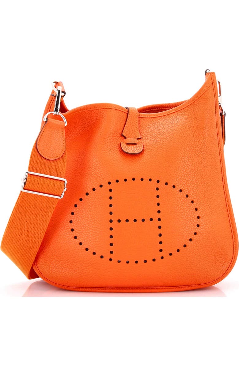 Pre-Owned Hermes Evelyne Bag Gen III Clemence PM, Main, color, Feu
