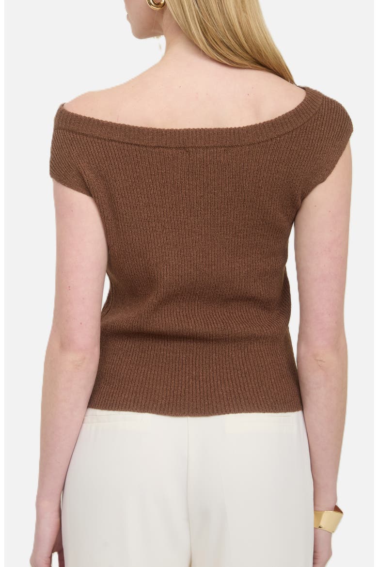Off-the-Shoudler Sweater, Alternate, color, BROWN