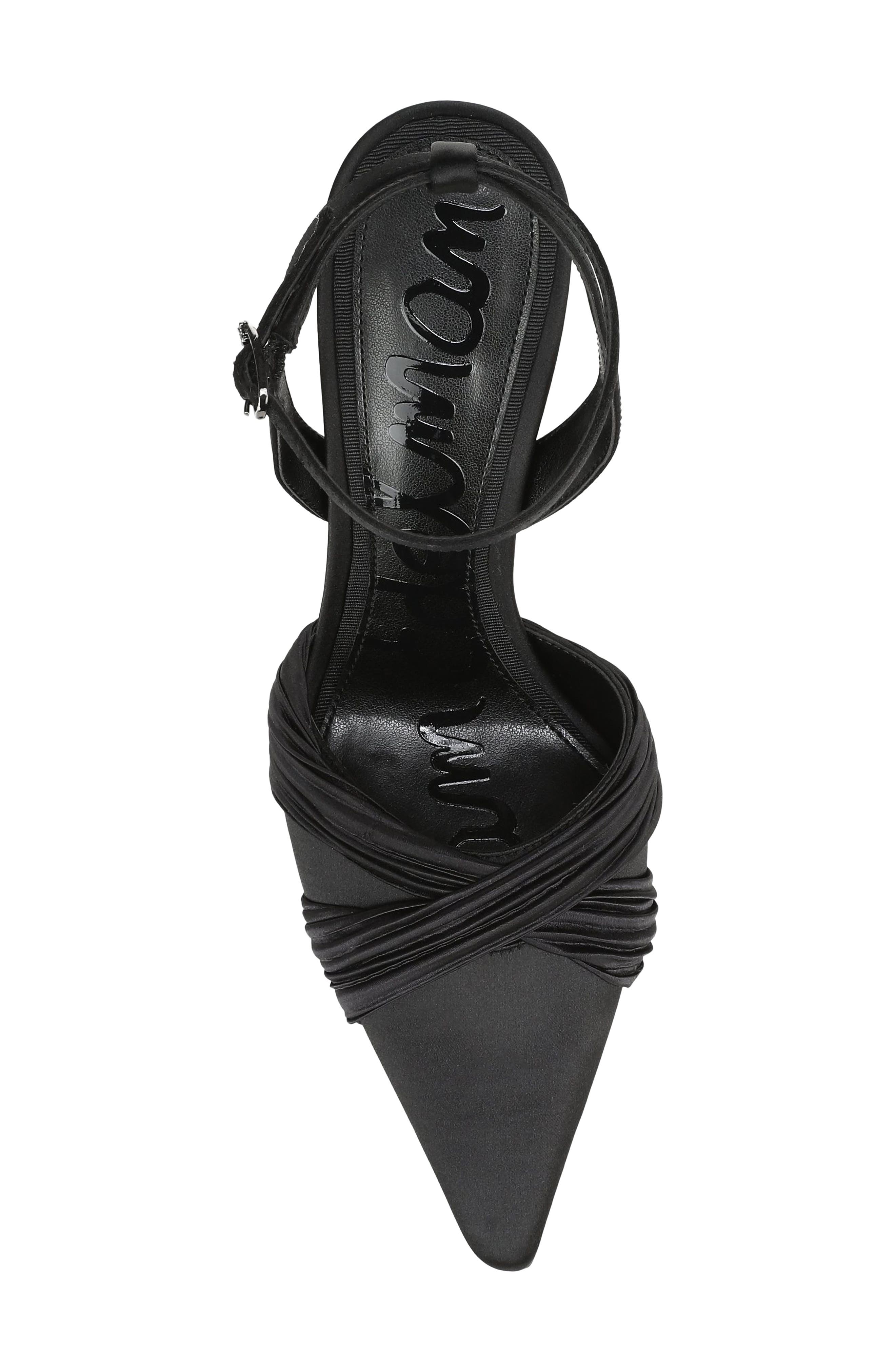 Patrice Pointed Toe Ankle Strap Pump, Alternate, color, BLACK