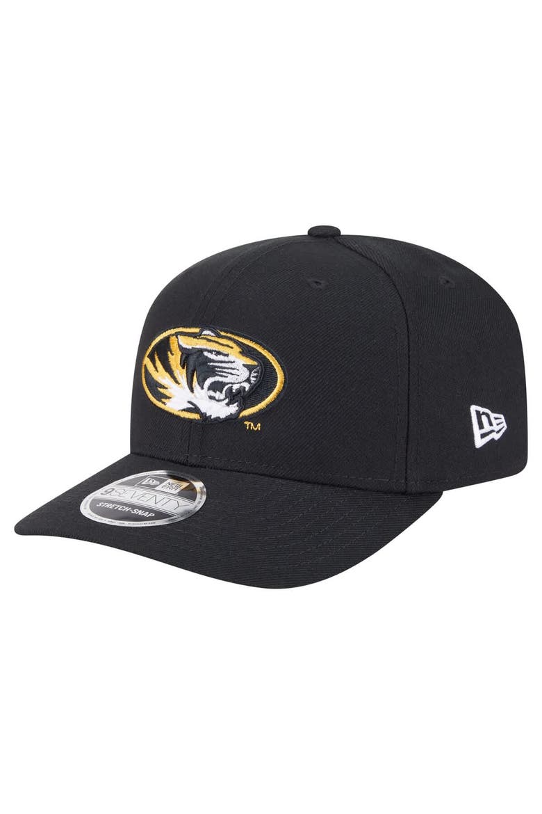 Men's New Era  Black Missouri Tigers Team Collective 9SEVENTY Stretch-Snap Adjustable Hat, Main, color, Black