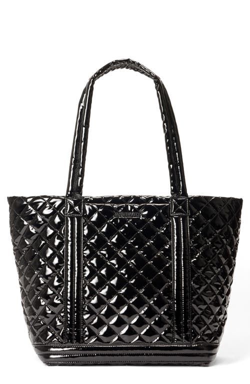 MZ Wallace Medium Empire II Quilted Nylon Tote in Black Lacquer 