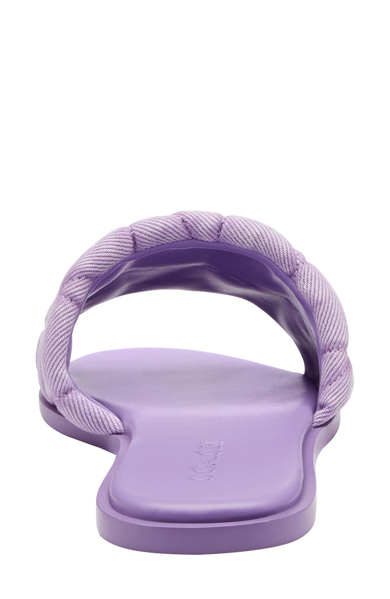 COACH Quilted Flat Slide Sandal, Alternate, color, Iris