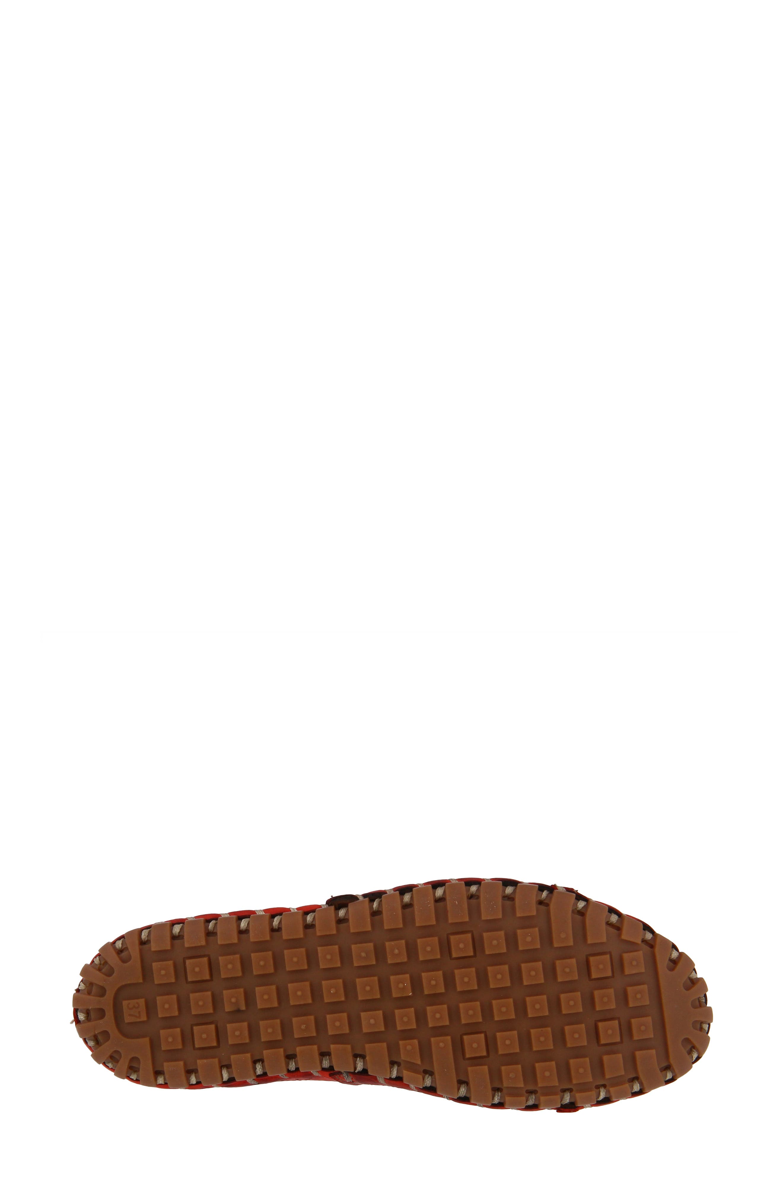Fusaro Flat, Alternate, color, RED LEATHER