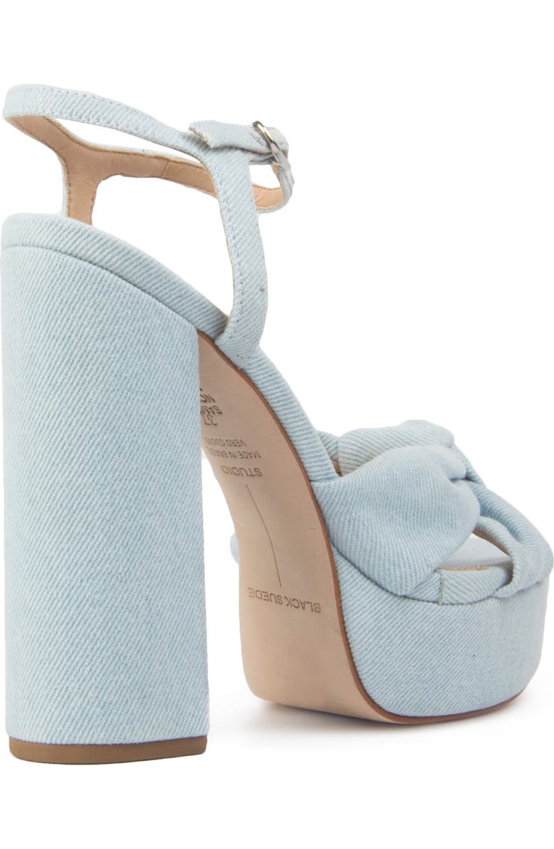 BLACK SUEDE STUDIO Abby Denim Block Heel Platform Sandal, Alternate, color,