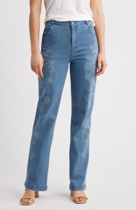 Emma Floral Baby Bootcut Jeans