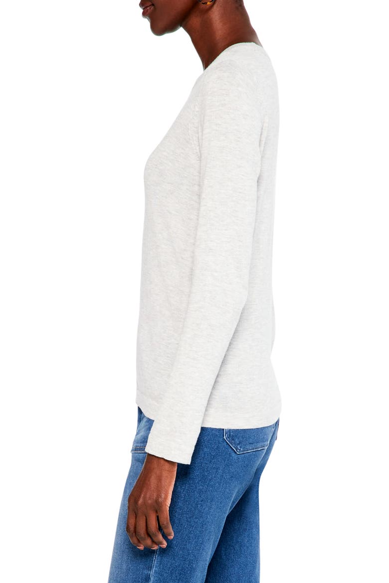 Crewneck Cotton Blend Sweater, Alternate, color, GREY HEATHER
