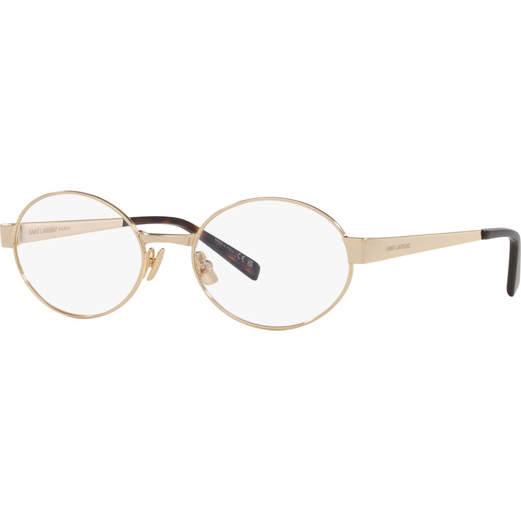 Saint Laurent 55mm Oval Optical Glasses In Multi