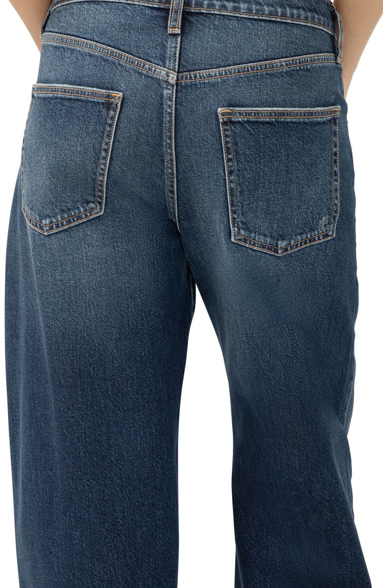 Silver Jeans Co. Be Easy Drawstring High Waist Wide Leg Jeans, Alternate, color, Dotty