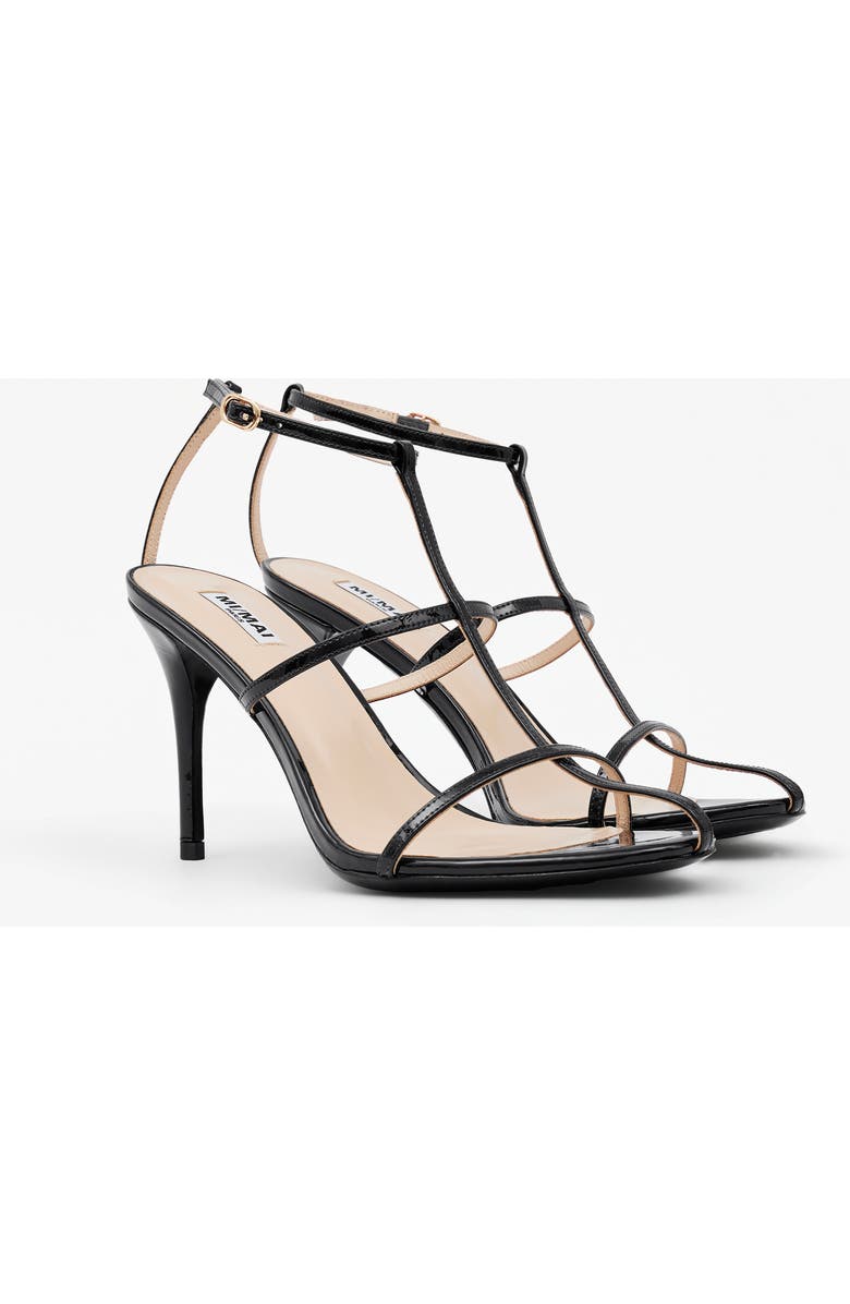 MI/MAI Gupta Patent Leather Heeled Sandals, Alternate, color, Black