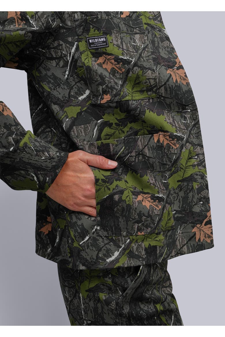 The Esssential Cotton Twill Utility Jacket, Alternate, color, WILD CAMO MOCHA