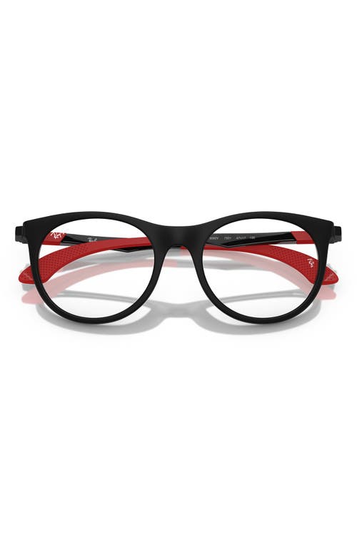 Shop Ray Ban Ray-ban Kids' 47mm Phantos Optical Glasses In Matte Black