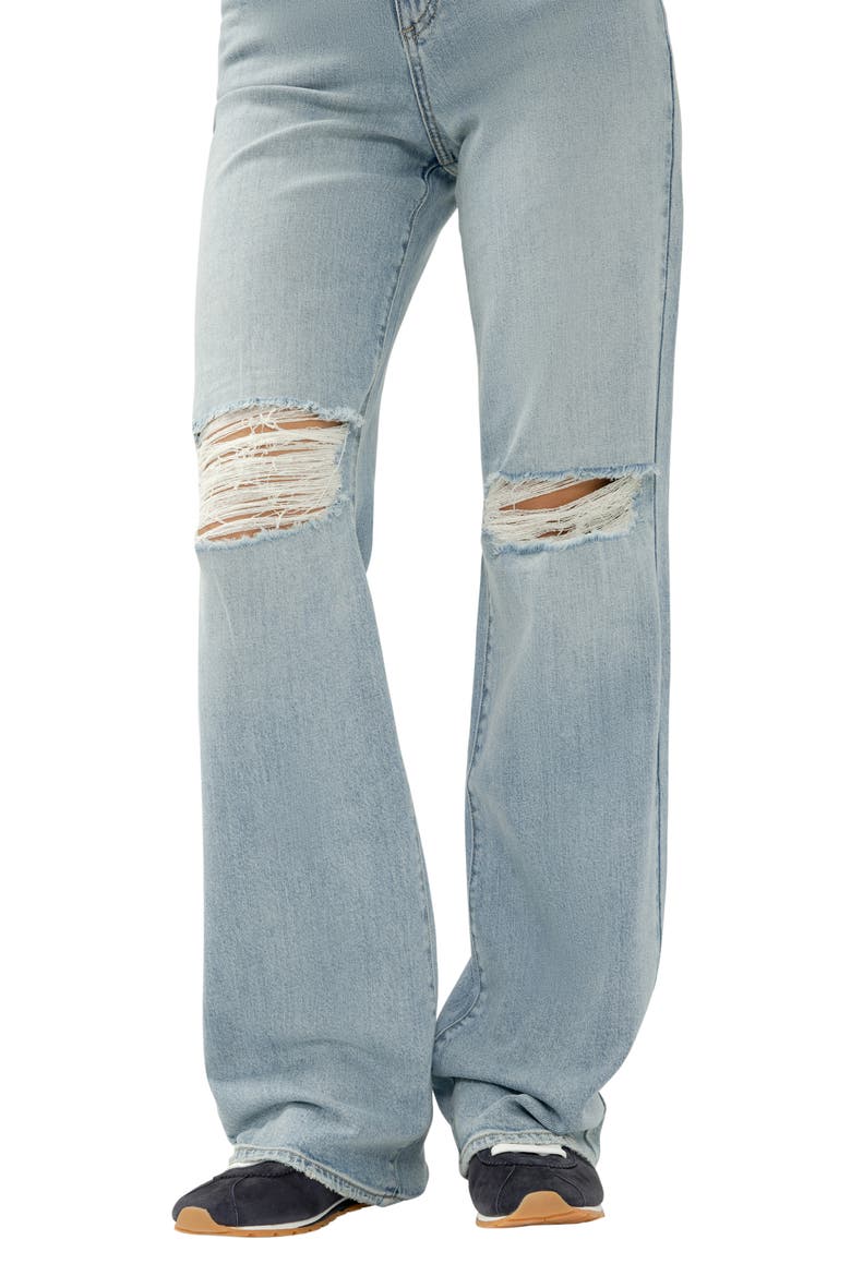 Highly Desirable Ripped Trouser Jeans, Alternate, color, CORFU
